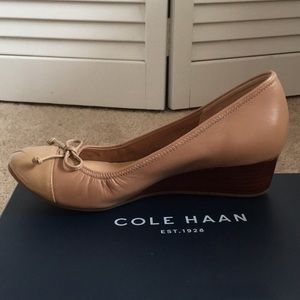 Cole Haan nude wedges